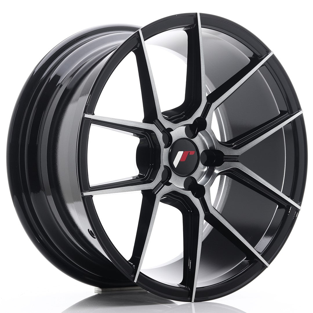 Japan Racing JR-30 18x8.5" (5 trous - sur mesure) ET20-40, Noir Brossé