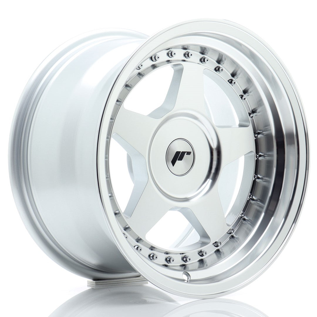 Japan Racing JR-6 16x9" (4 & 5 trous - sur mesure) ET0-20, Gris Argenté Poli