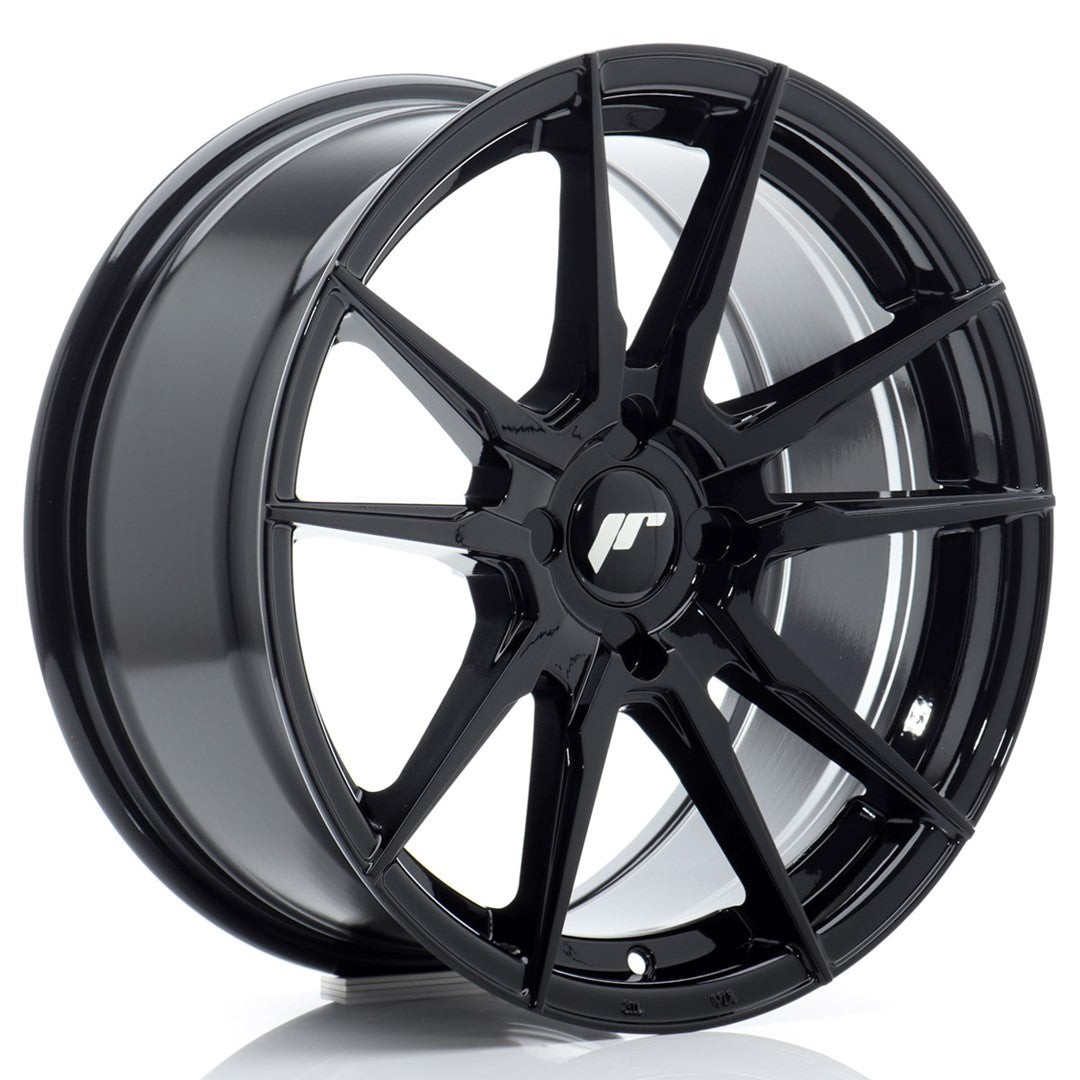 Japan Racing JR-21 17x8" (4 trous - sur mesure) ET20-35, Noir Brillant