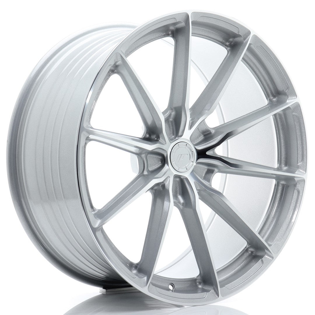 Japan Racing JR-37 Extreme Concave 21x9.5" (5 trous - sur mesure) ET0-35, Gris Argenté / Poli