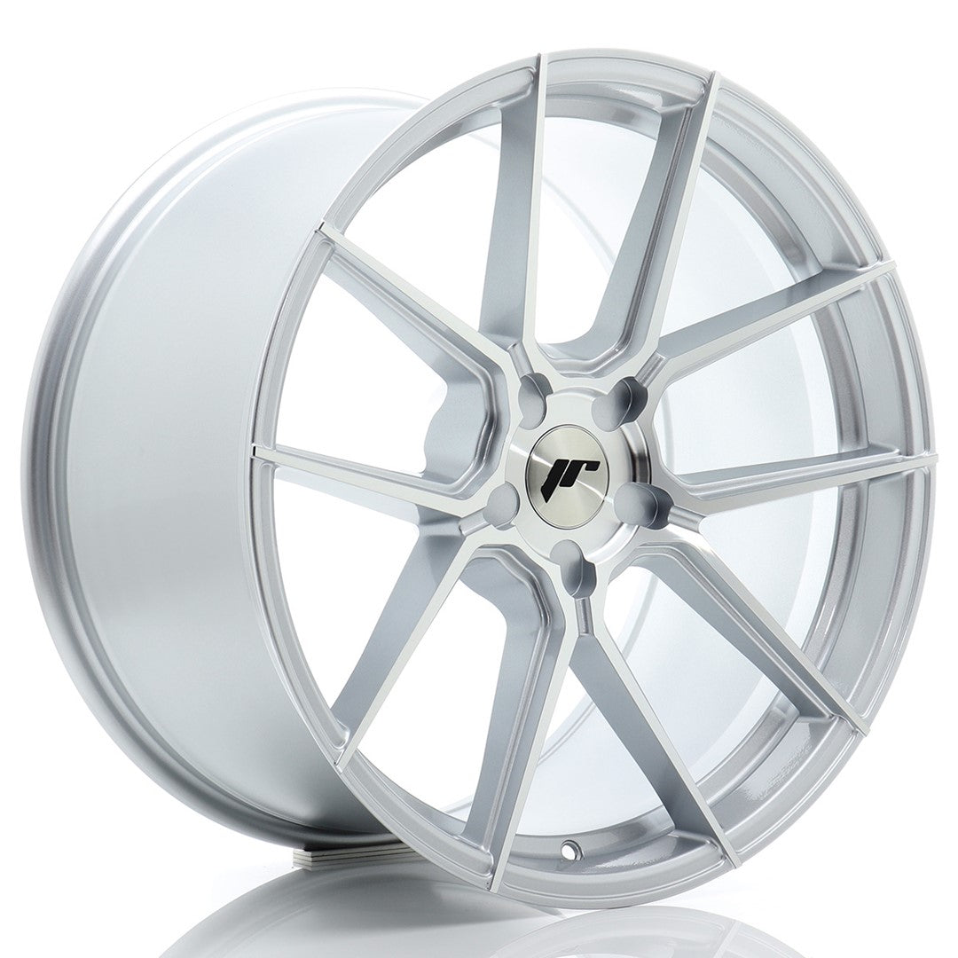 Japan Racing JR-30 Extreme Concave 20x9.5" (5 trous - sur mesure) ET22-40, Gris Argenté Poli