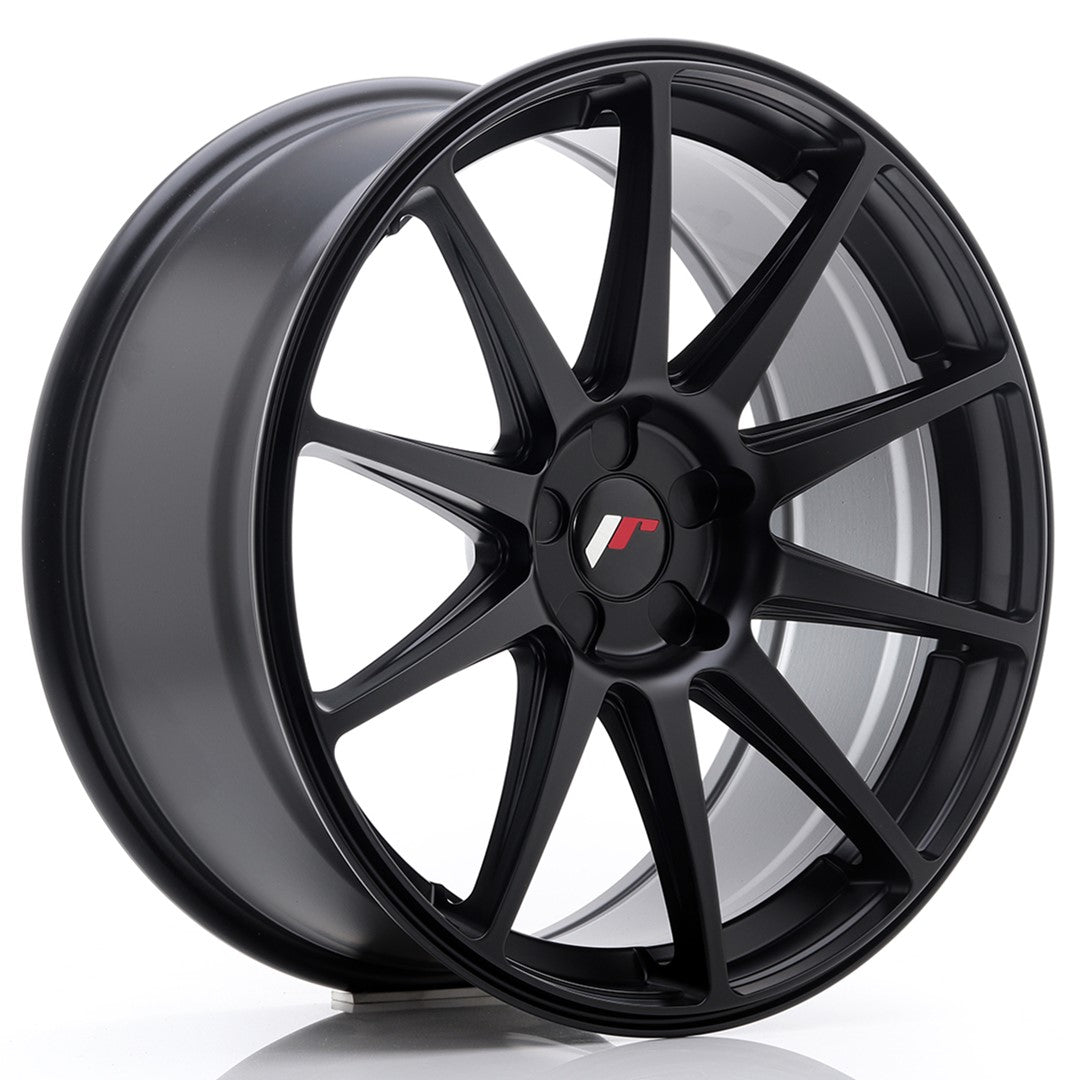 Japan Racing JR-11 19x8.5" (5 trous - sur mesure) ET35-40, Noir Mat / Satiné