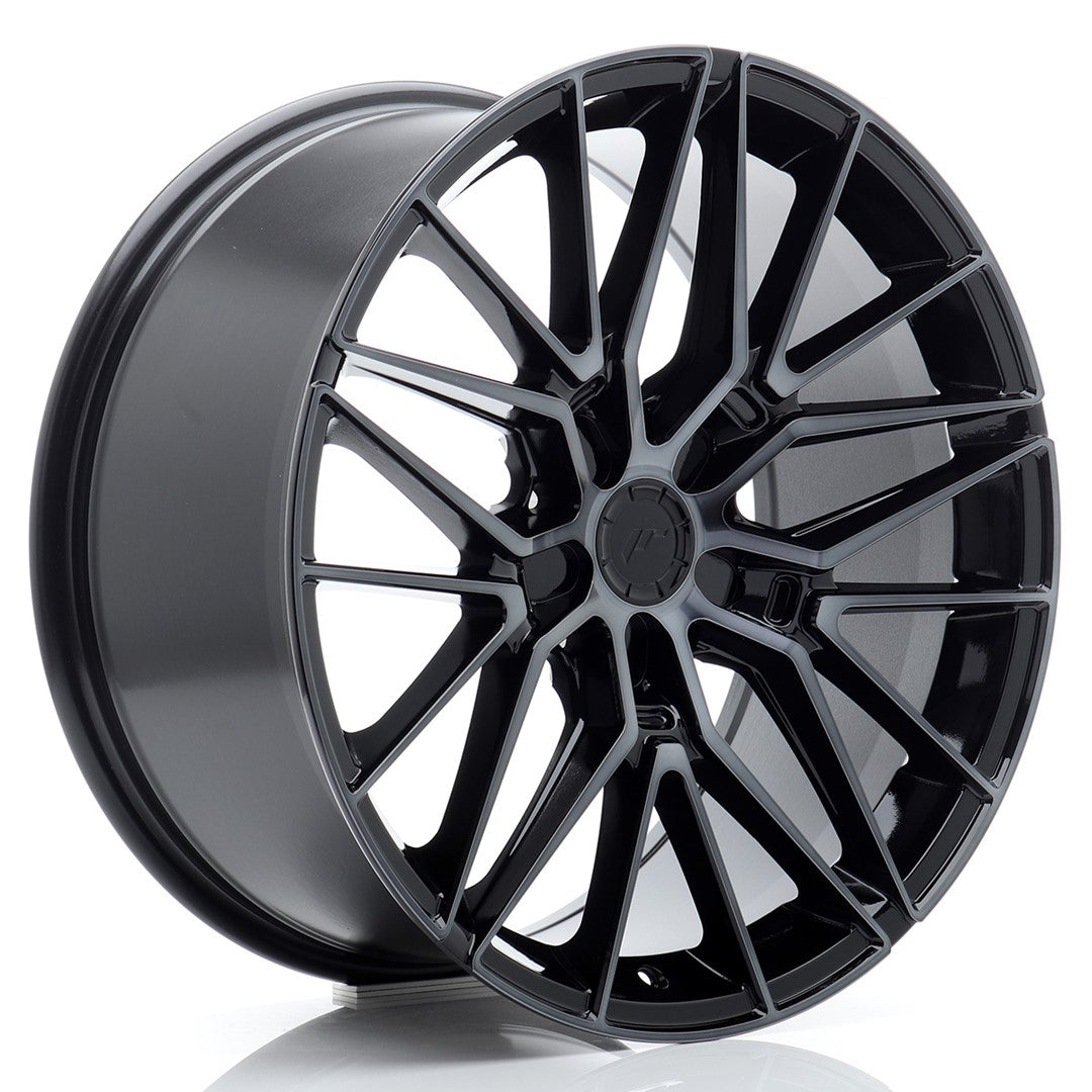 Japan Racing JR-38 19x9" (5 trous - sur mesure) ET20-40, Noir Mat, Branches Teintées