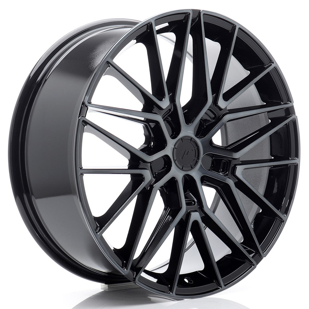 Japan Racing JR-38 20x8" (5 trous - sur mesure) ET20-40, Noir Mat, Branches Teintées