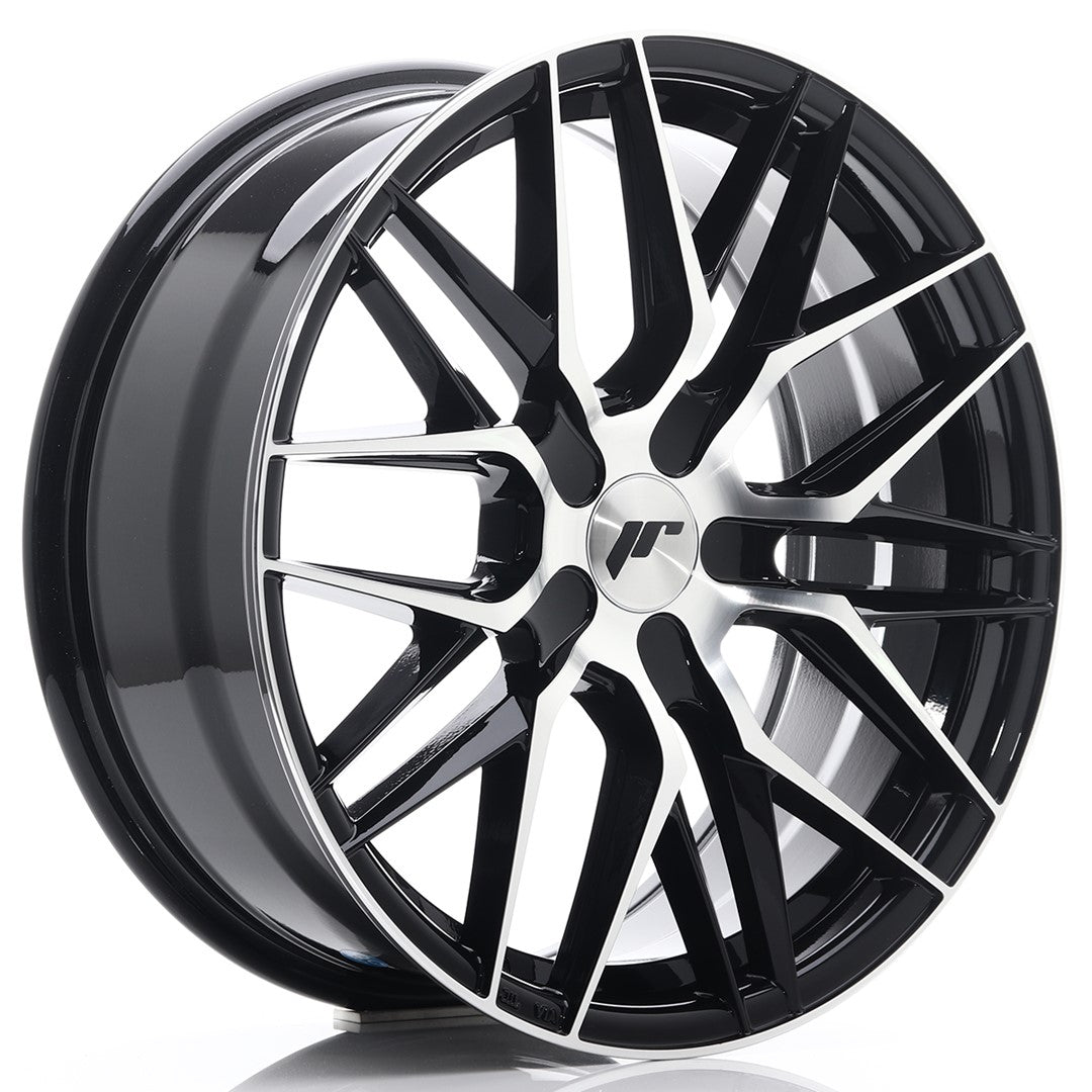 Japan Racing JR-28 18x7.5" (4 & 5 trous - sur mesure) ET20-40, Noir Brillant