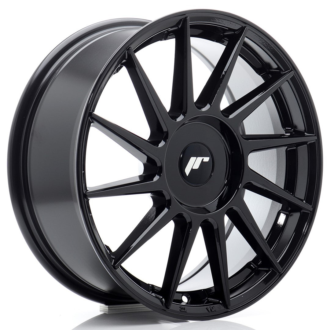 Japan Racing JR-22 17x7" (4 & 5 trous - sur mesure) ET20-40, Noir Brillant