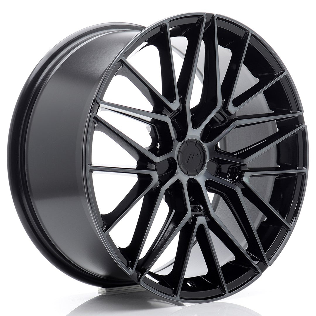 Japan Racing JR-38 19x8.5" (5 trous - sur mesure) ET20-45, Noir Mat, Branches Teintées