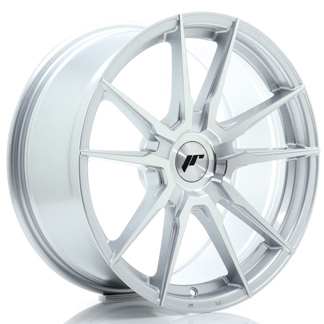 Japan Racing JR-21 18x8.5" (4 & 5 trous - sur mesure) ET20-45, Gris Argenté Poli