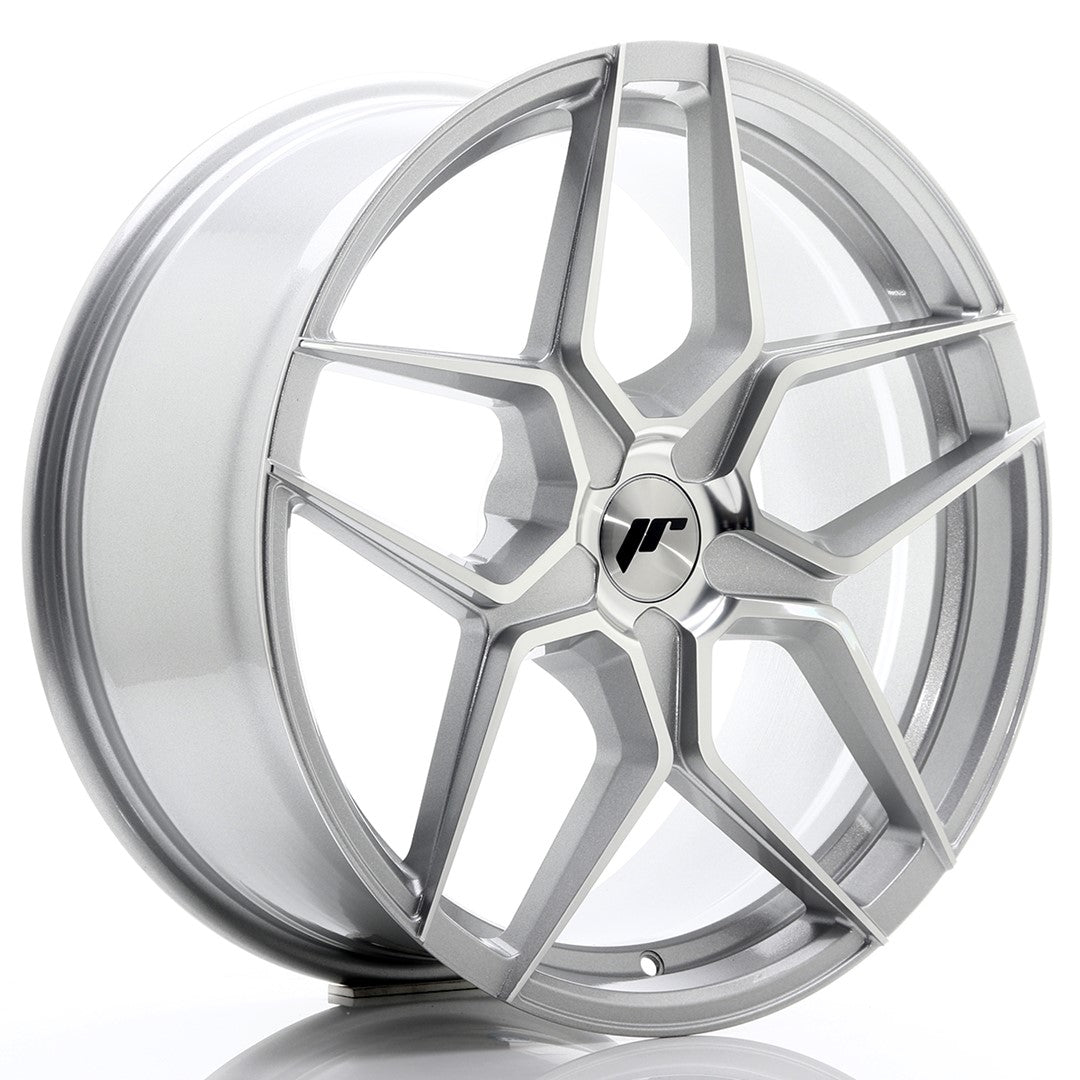 Japan Racing JR-34 19x8.5" (5 trous - sur mesure) ET20-40, Gris Argenté / Poli