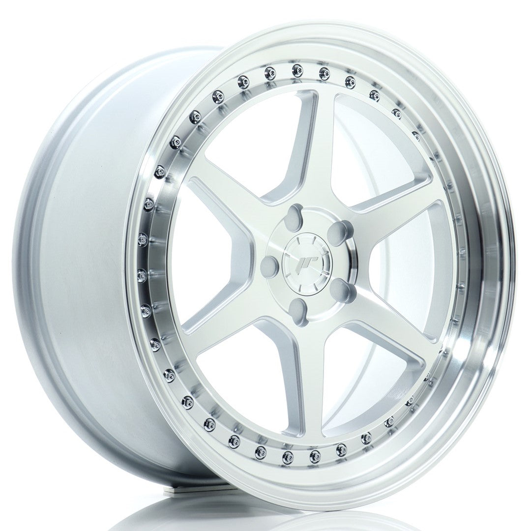 Japan Racing JR-43 19x8.5" (5 trous - sur mesure) ET15-35, Gris Argenté / Poli