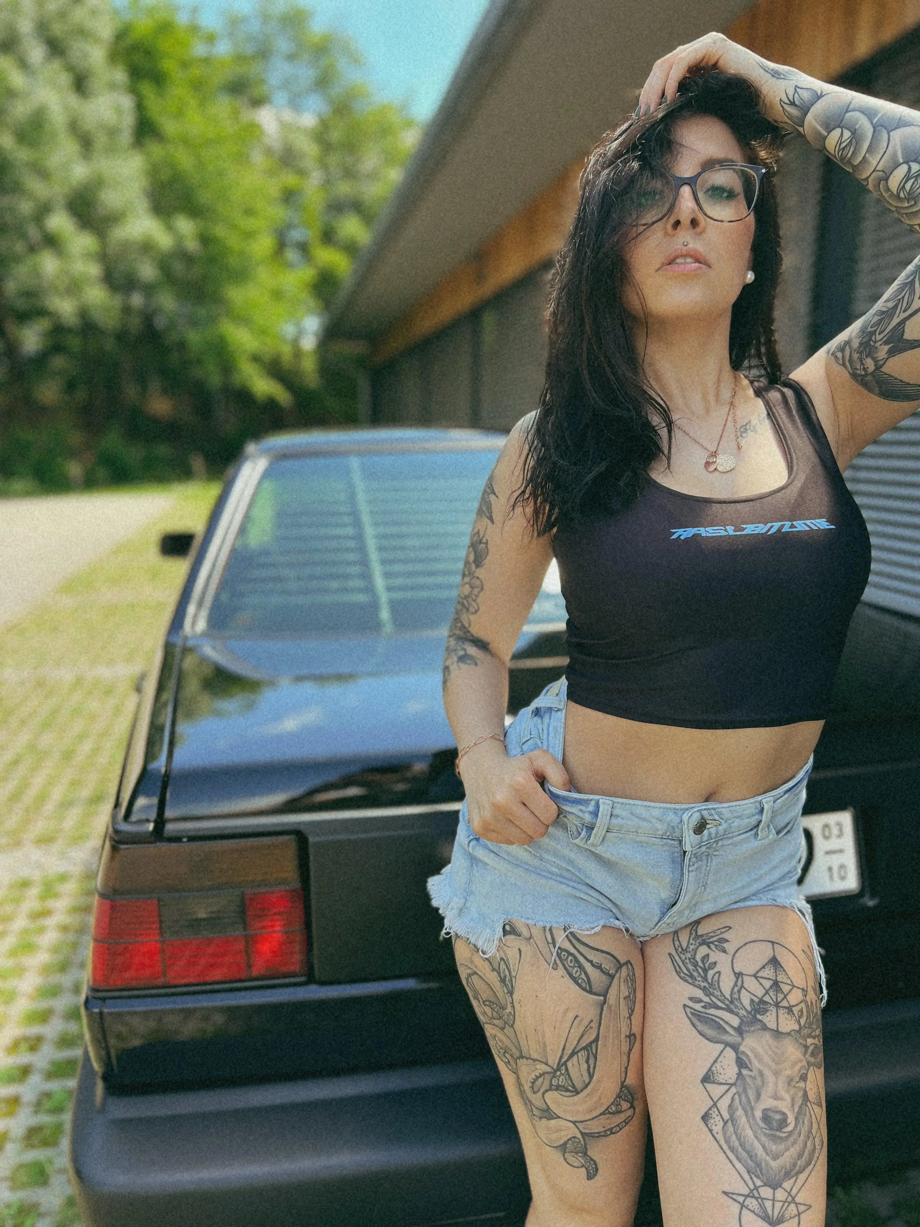 Crop-top Palm Beach Rasl'Bitume