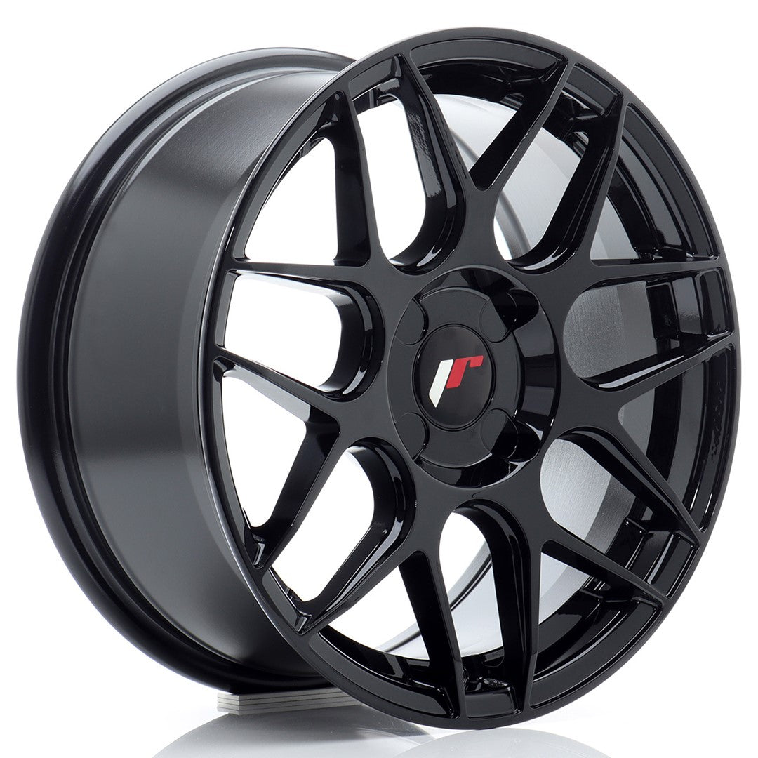 Japan Racing JR-18 16x7" (4 trous - sur mesure) ET20-35, Noir Brillant