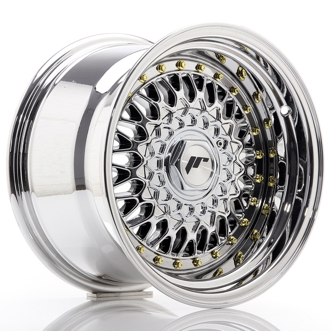 Japan Racing JR-9 15x9" 4x100/108 ET10, Chrome / Titane