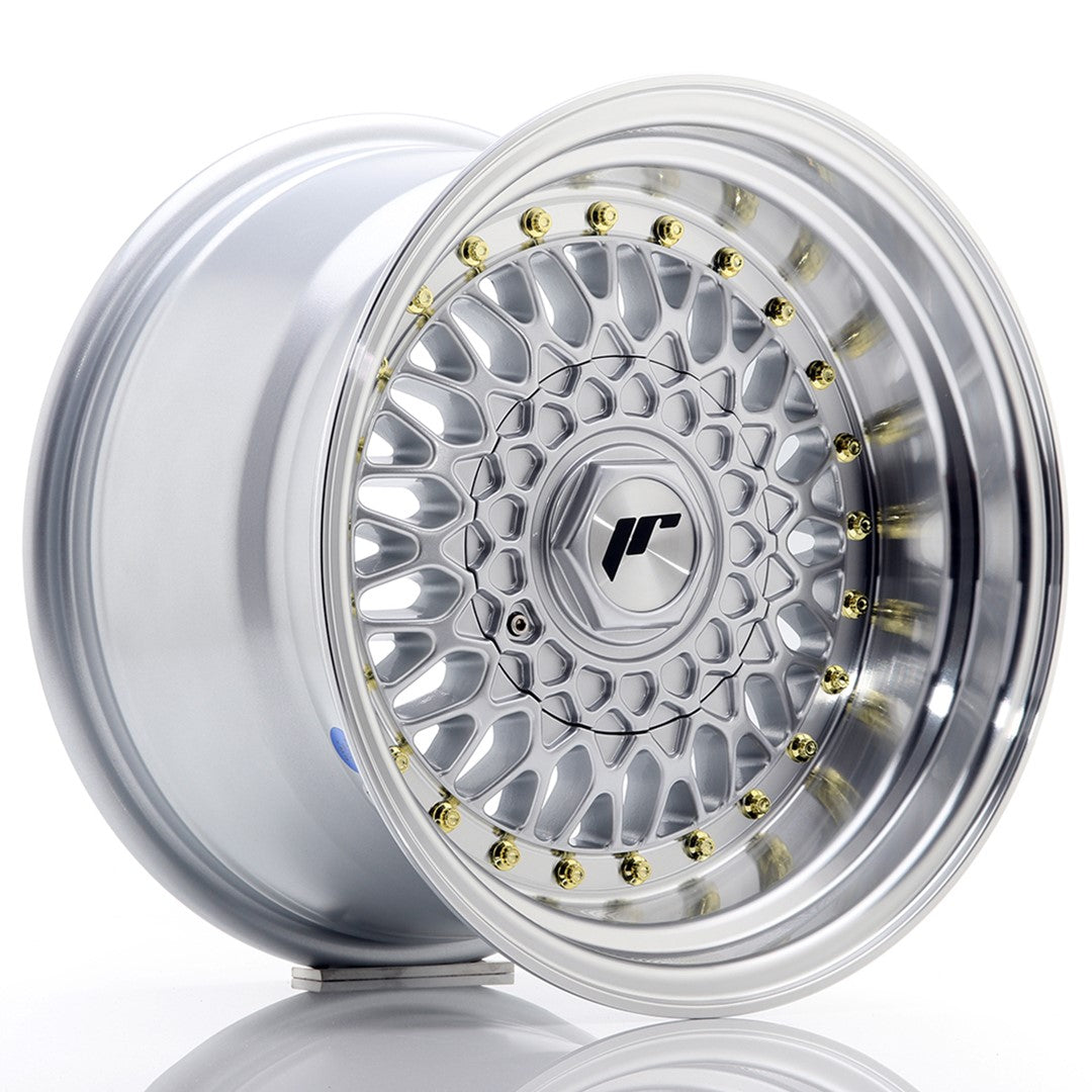 Japan Racing JR-9 15x9" (4 & 5 trous - sur mesure) ET10, Gris Argenté / Poli