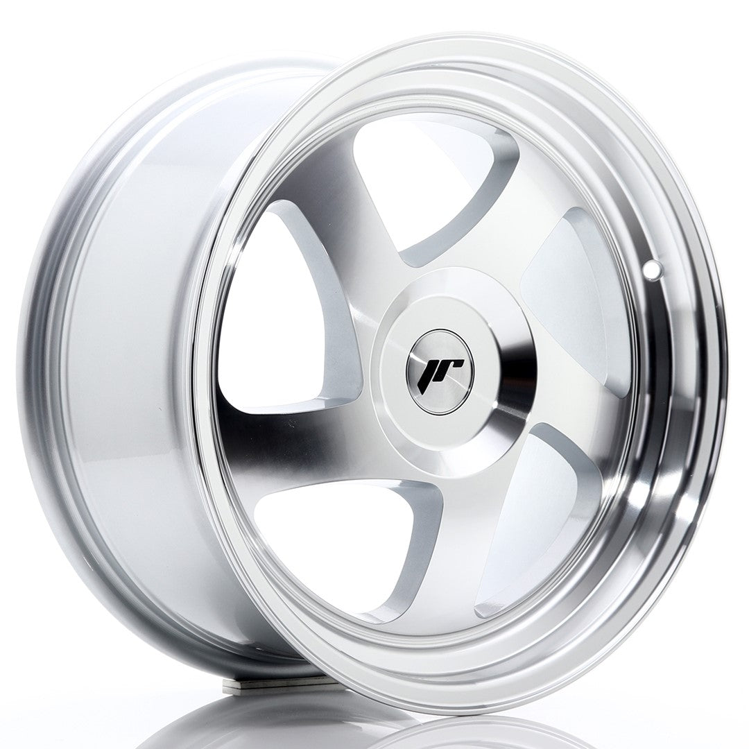 Japan Racing JR-15 17x8" (4 & 5 trous - sur mesure) ET35, Gris Argenté / Poli