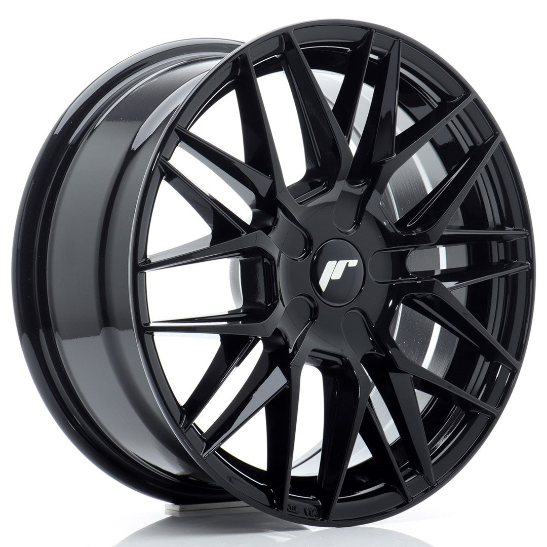 Japan Racing JR-28 16x7" (4 & 5 trous - sur mesure) ET20-40, Noir Brillant