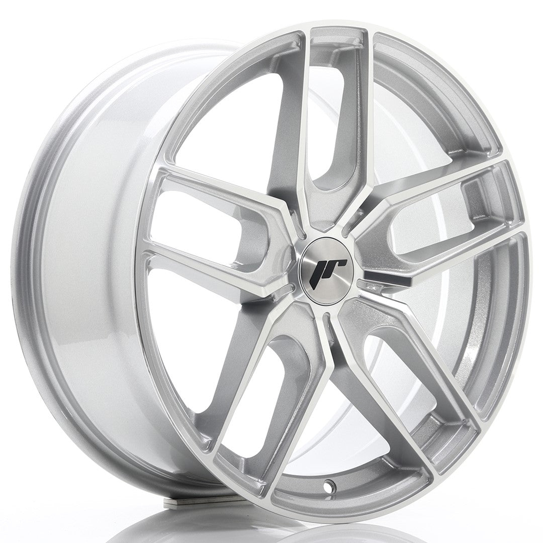 Japan Racing JR-25 18x8.5" (5 trous - sur mesure) ET20-40, Gris Argenté / Poli
