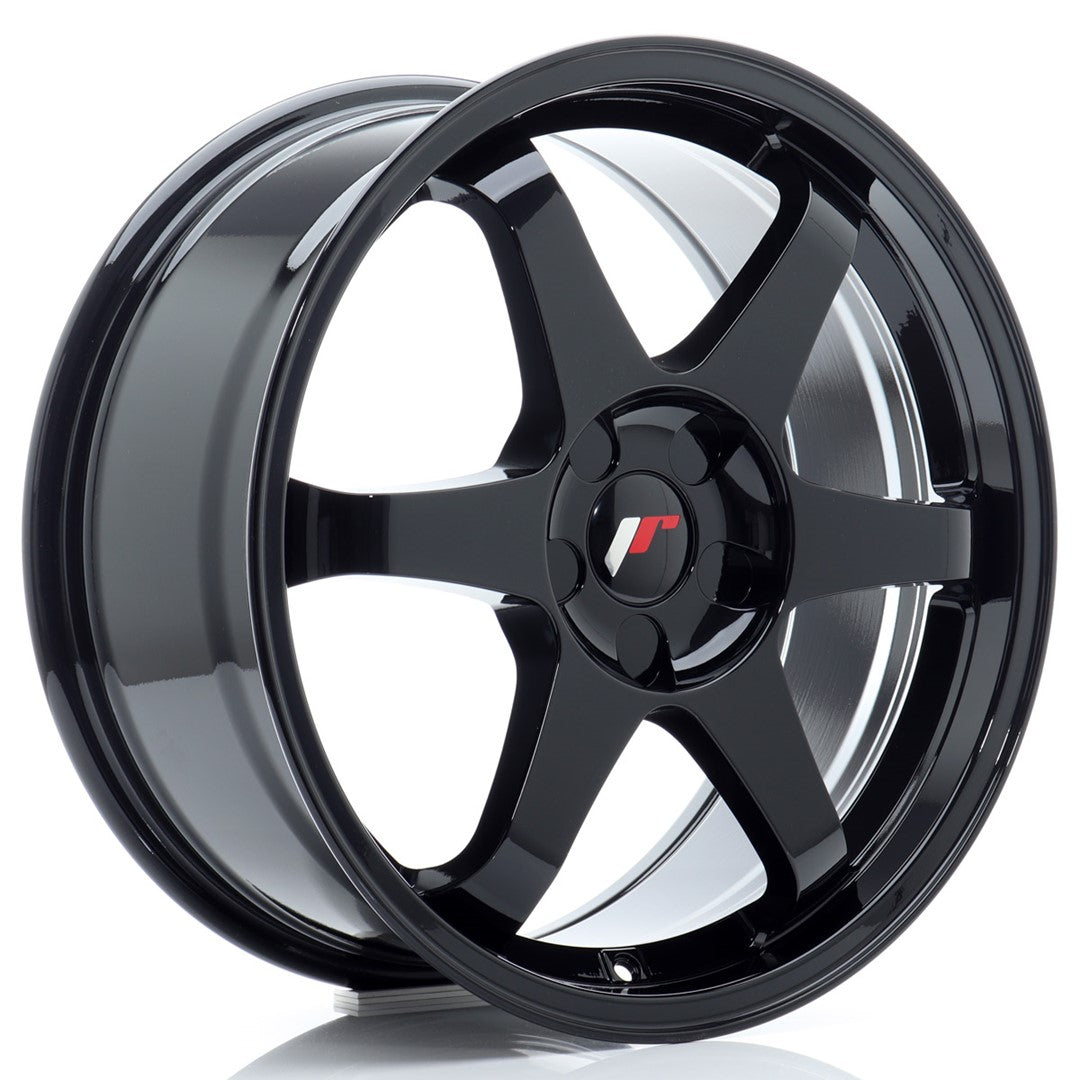 Japan Racing JR-3 18x8" (5 trous - sur mesure) ET20-45, Noir Brillant