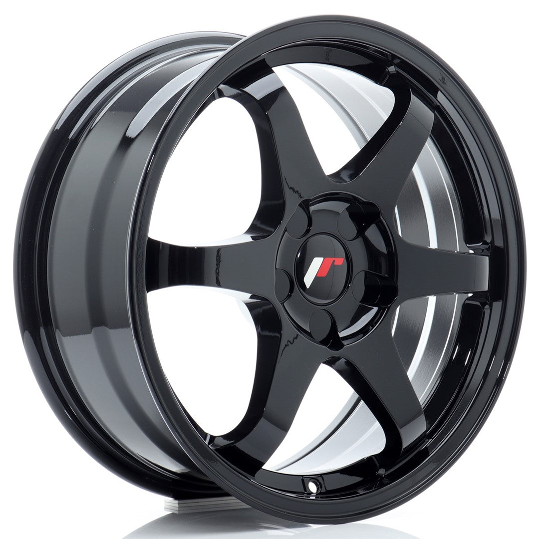 Japan Racing JR-3 17x7" (5 trous - sur mesure) ET20-42, Noir Brillant