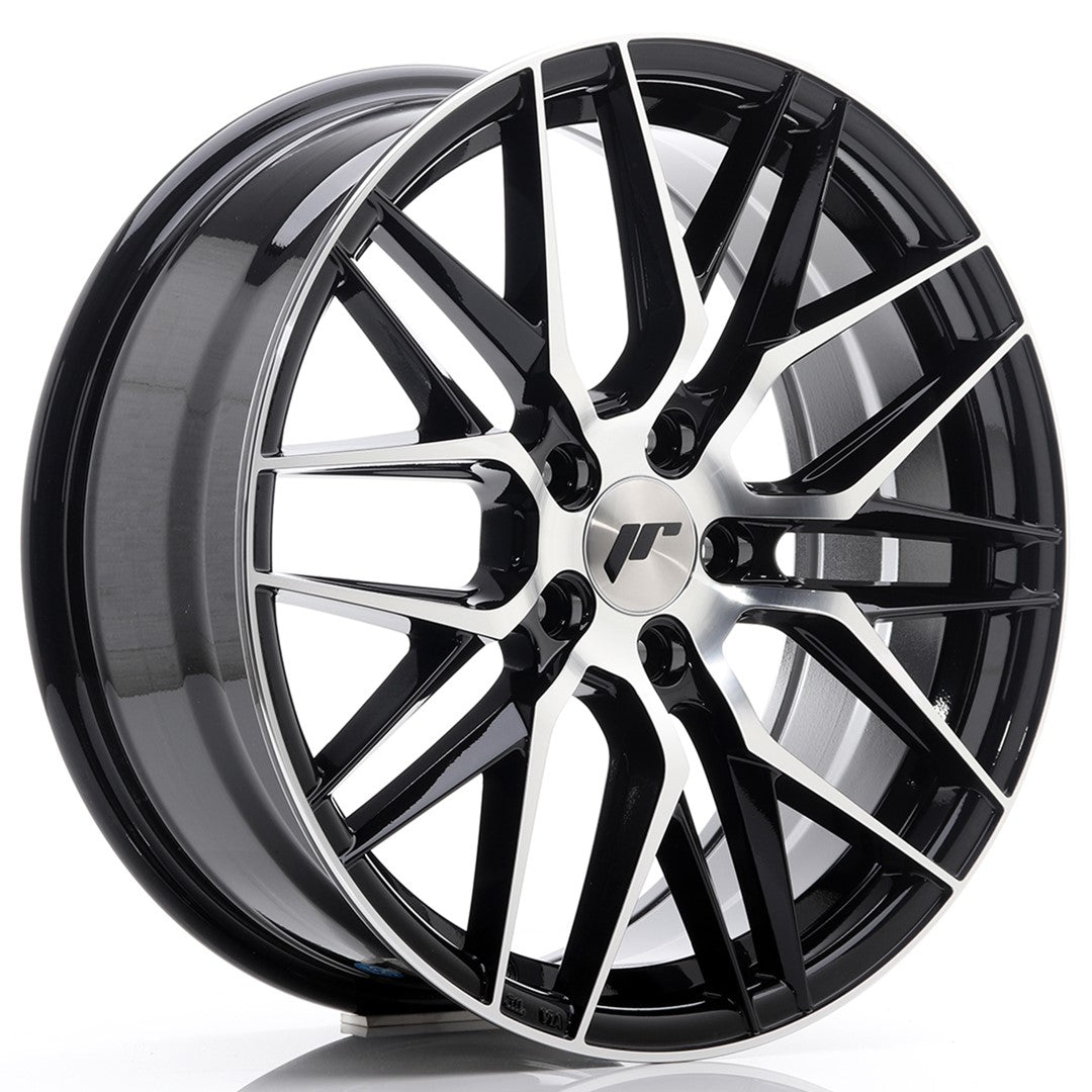 Japan Racing JR-28 18x7.5" 5x112 ET40, Noir Brillant / Face Polie