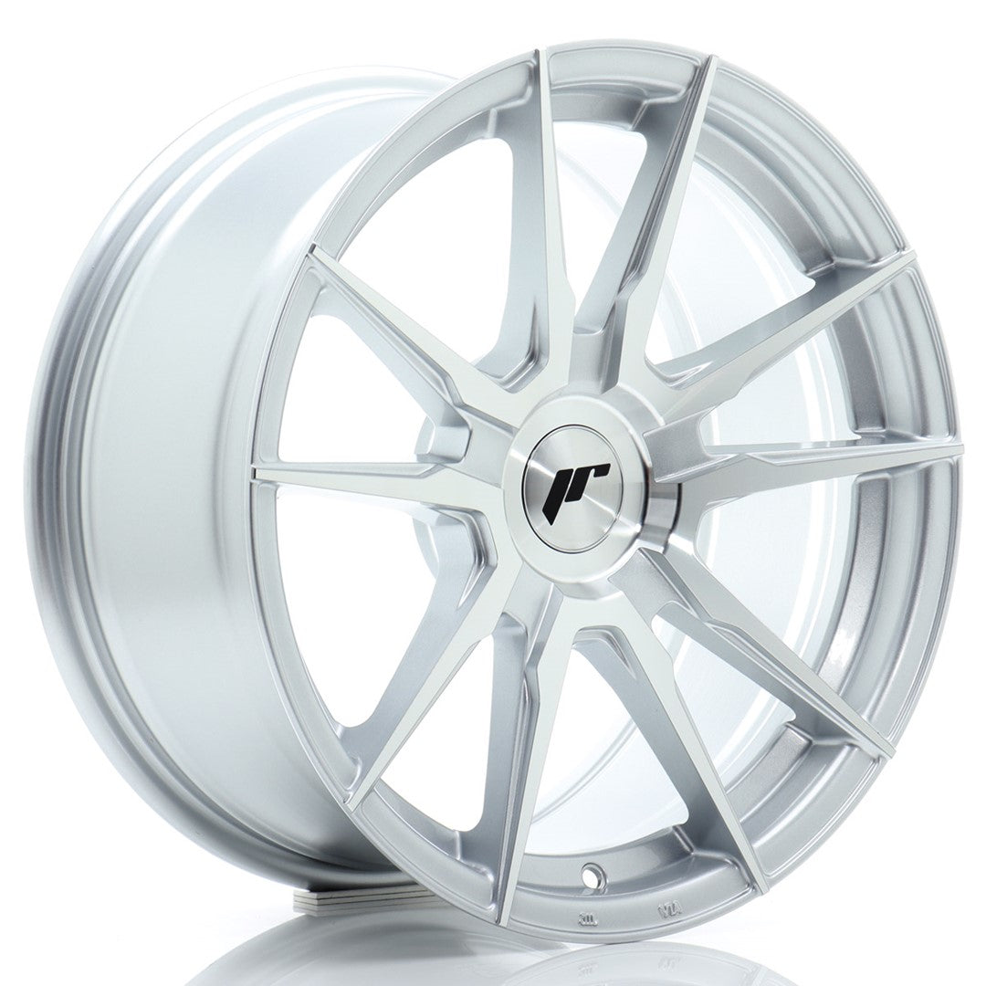 Japan Racing JR-21 Extreme Concave 17x9" (4 & 5 trous - sur mesure) ET20-45, Gris Argenté Poli