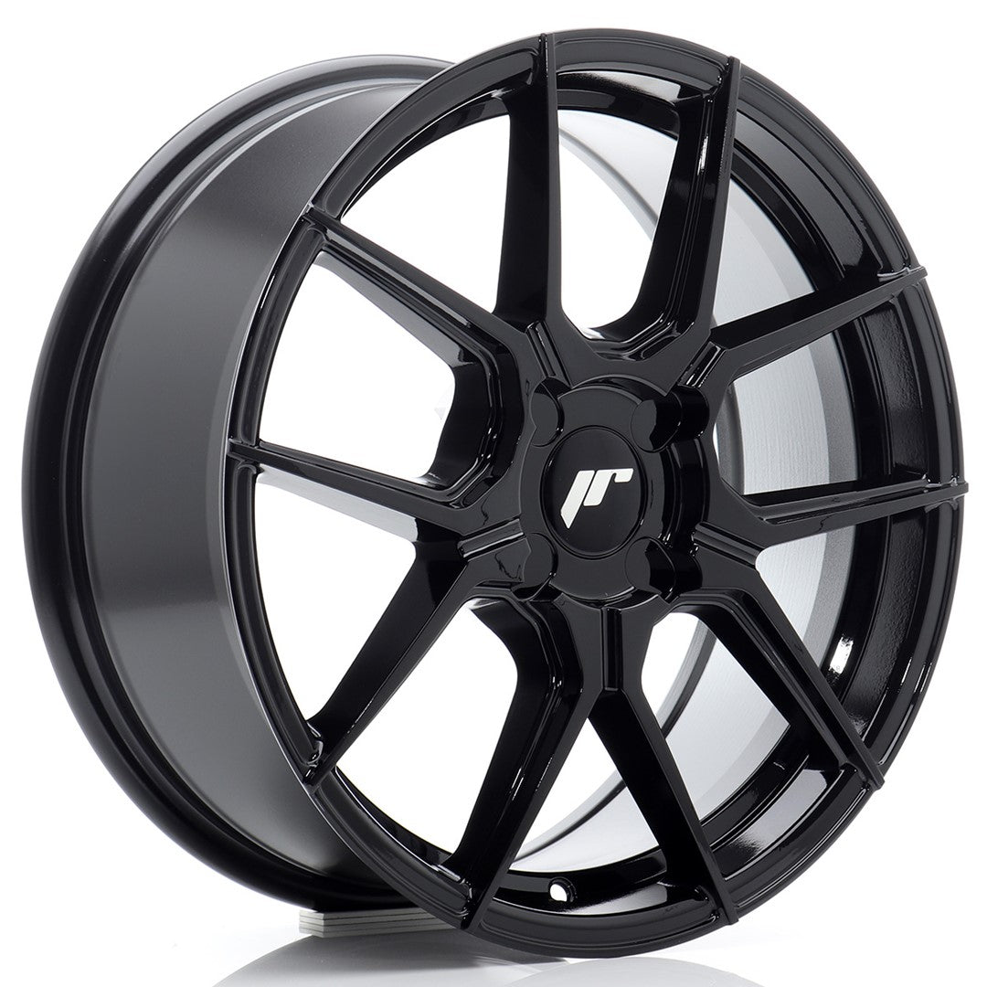 Japan Racing JR-30 17x7" (4 trous - sur mesure) ET20-40, Noir Brillant