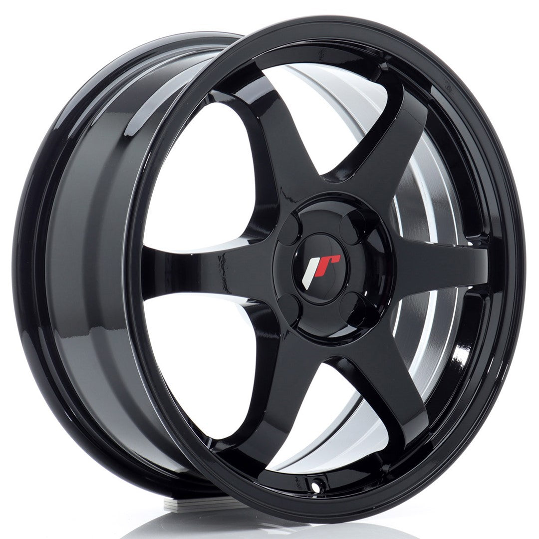 Japan Racing JR-3 17x7" (4 trous - sur mesure) ET20-42, Noir Brillant