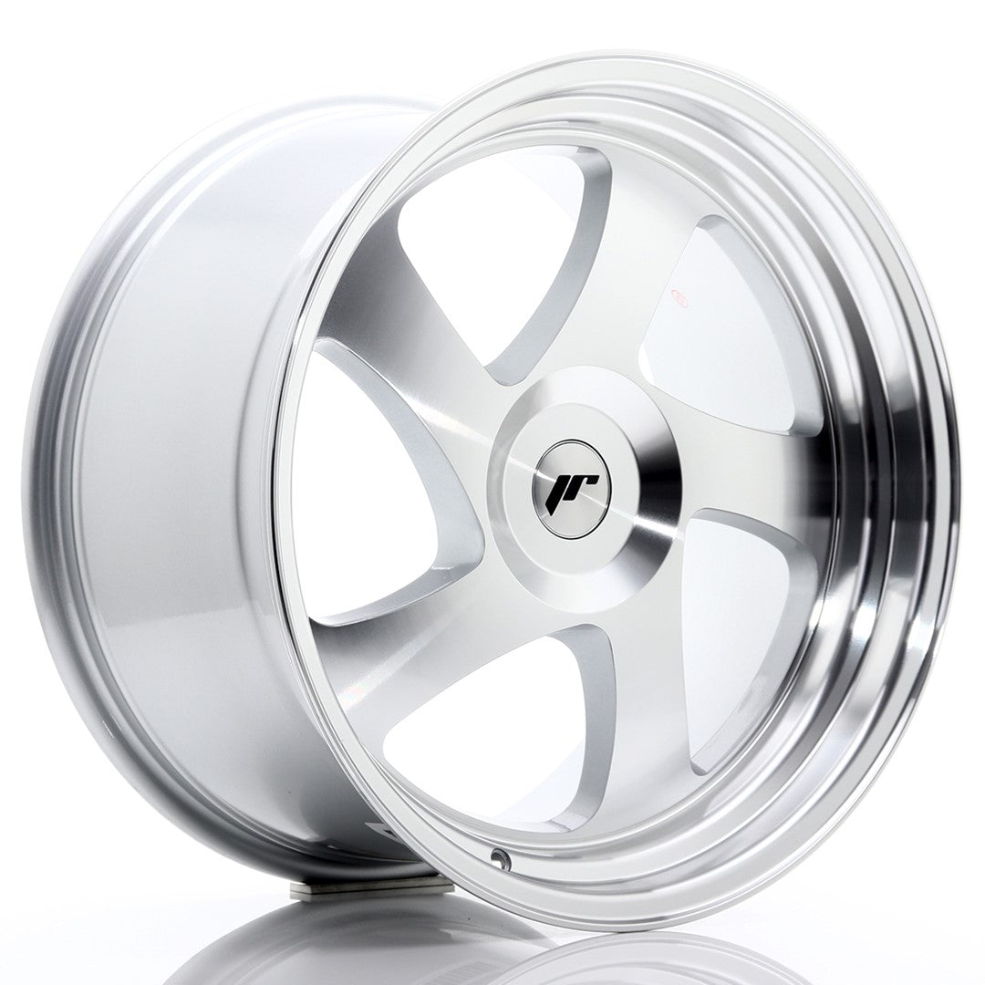 Japan Racing JR-15 19x10" (5 trous - sur mesure) ET35, Gris Argenté / Poli