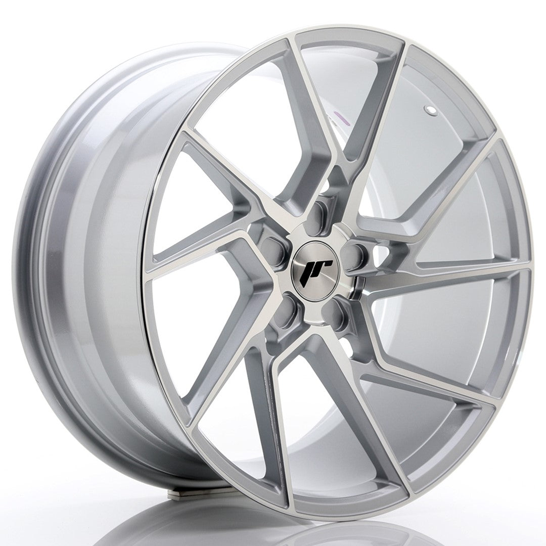 Japan Racing JR-33 Extreme Concave 20x10" (5 trous - sur mesure) ET20-40, Gris Argenté / Poli