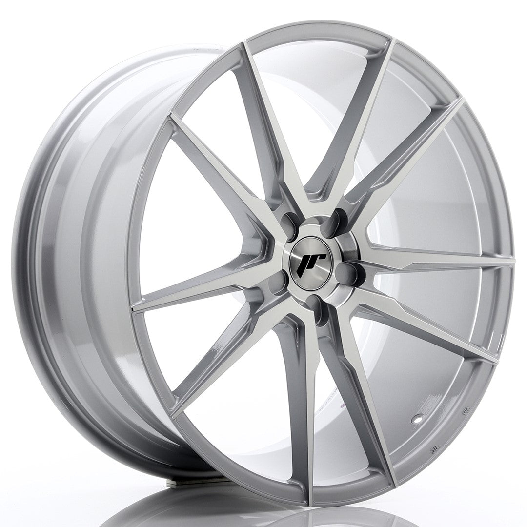 Japan Racing JR-21 Extreme Concave 22x10.5" (5 trous - sur mesure) ET15-50, Gris Argenté / Poli