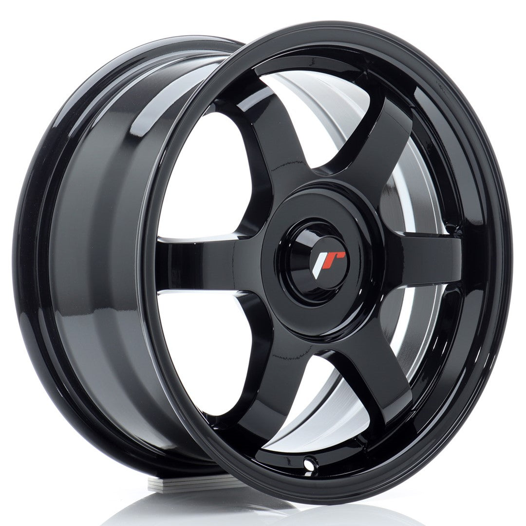 Japan Racing JR-3 15x7" (4 & 5 trous - sur mesure) ET25-42, Noir Brillant