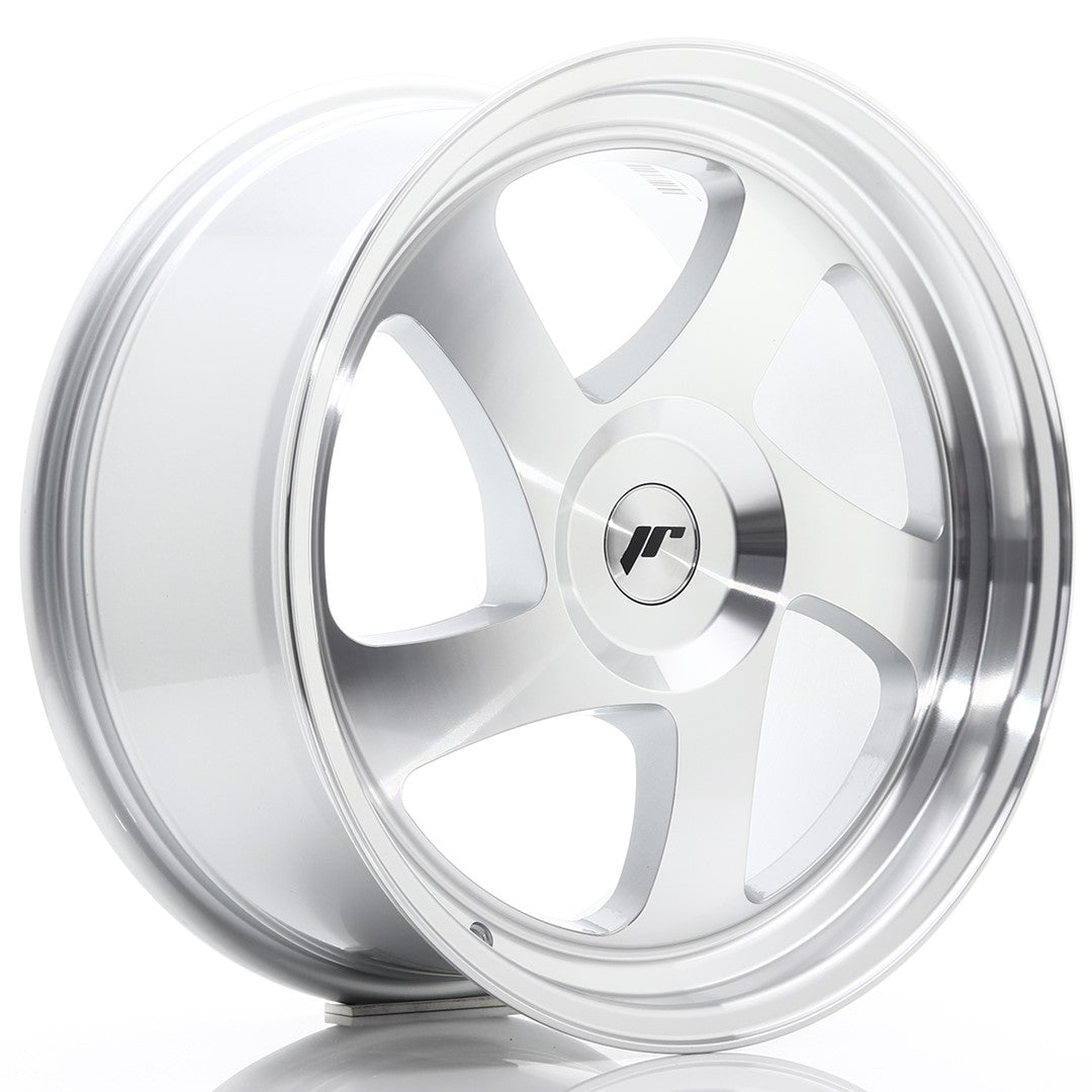Japan Racing JR-15 18x8.5" (4 & 5 trous - sur mesure) ET20-40, Gris Argenté Poli