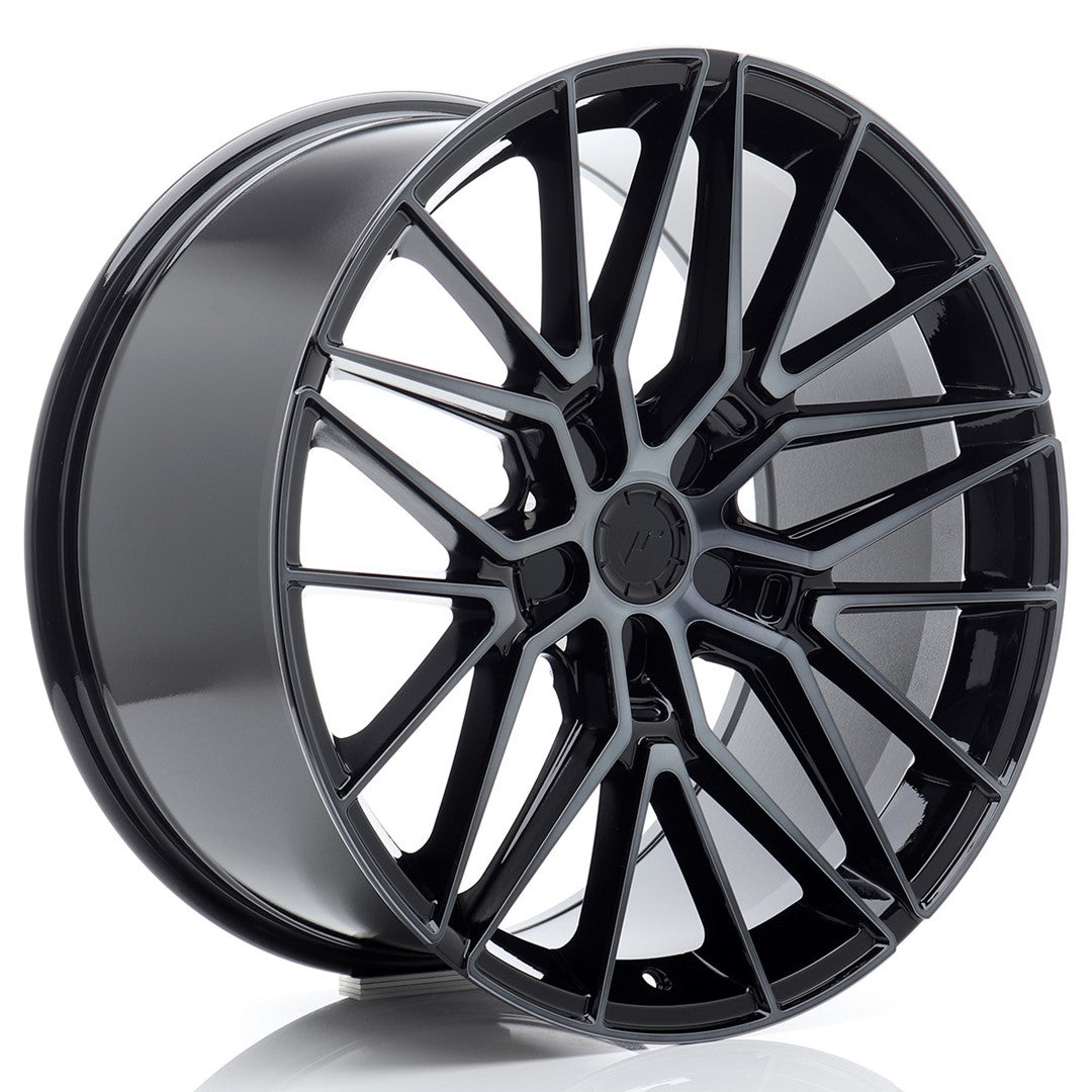 Japan Racing JR-38 20x9.5" (5 trous - sur mesure) ET22-40, Noir Mat, Branches Teintées