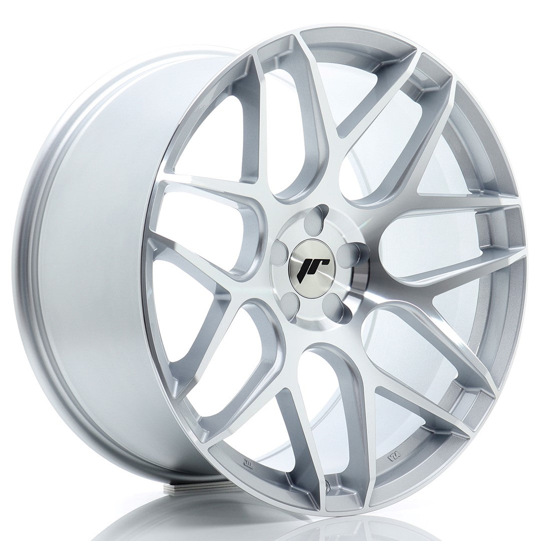Japan Racing JR-18 Extreme Concave 20x9.5" (5 trous - sur mesure) ET20-35, Gris Argenté Poli