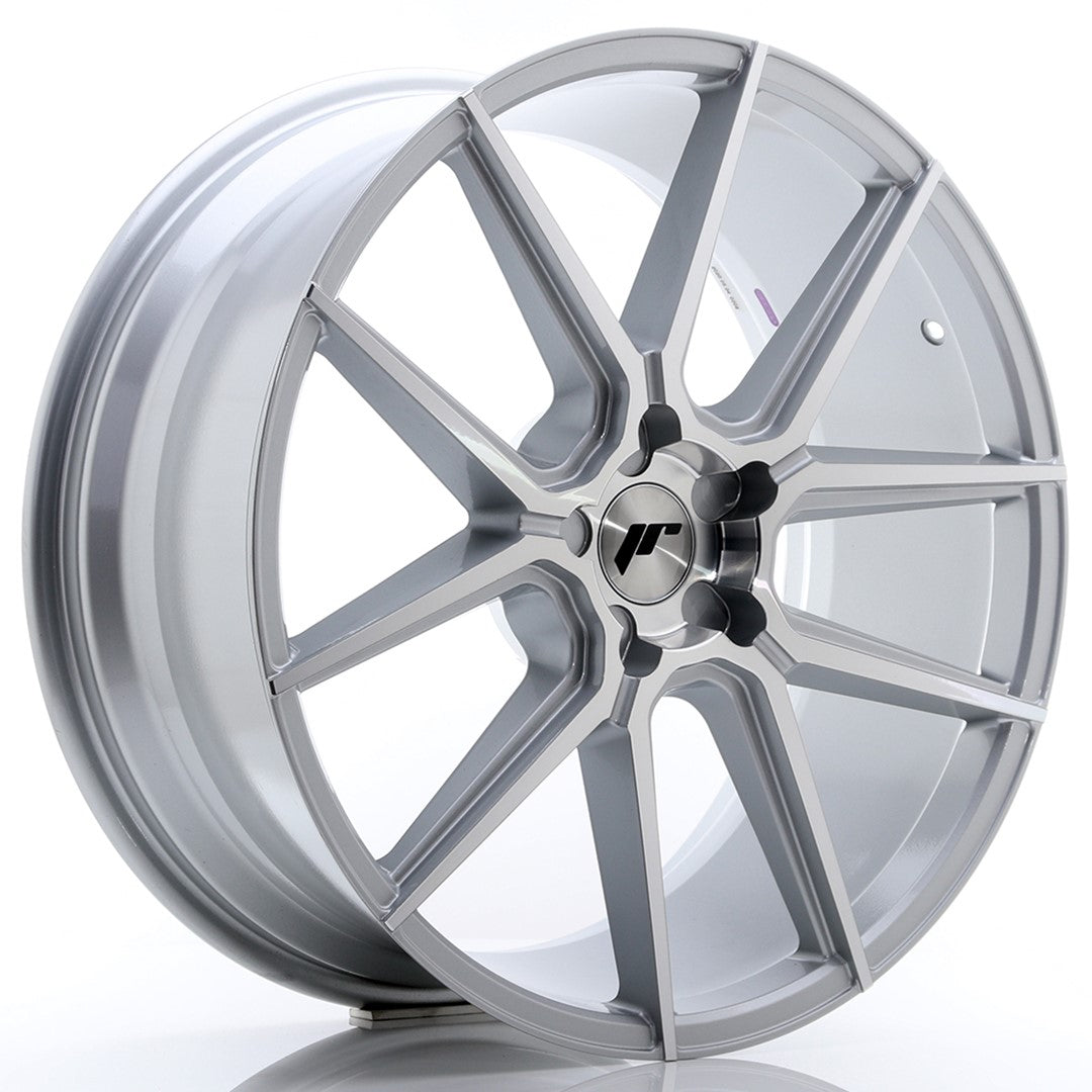 Japan Racing JR-30 Extreme Concave 21x9" (5 trous - sur mesure) ET20-40, Gris Argenté, Face Polie
