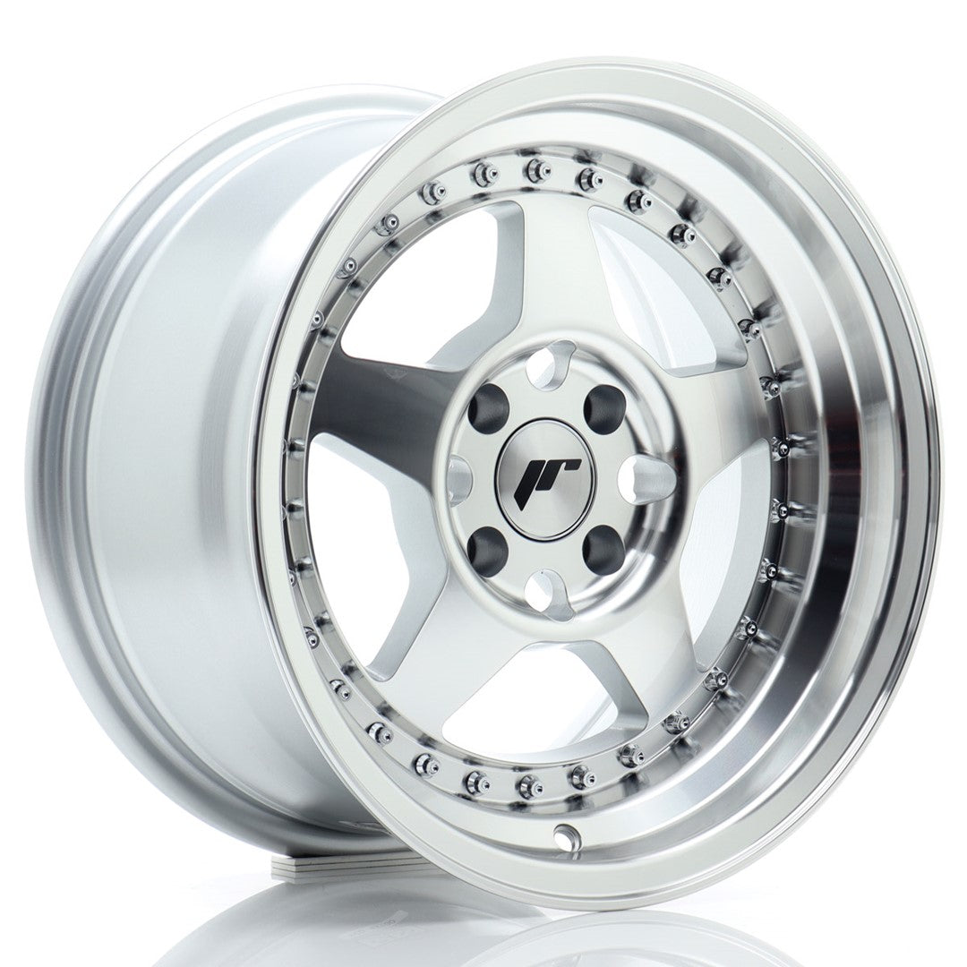 Japan Racing JR-6 15x8" 4x100 ET15, Gris Argenté Poli