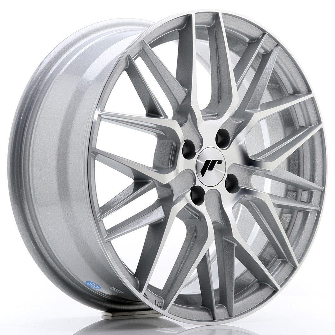 Japan Racing JR-28 17x7" 4x100 ET40, Gris Argenté / Poli