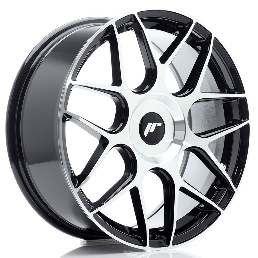 Japan Racing JR-18 18x7.5" (4 & 5 trous - sur mesure) ET20-40, Noir Poli