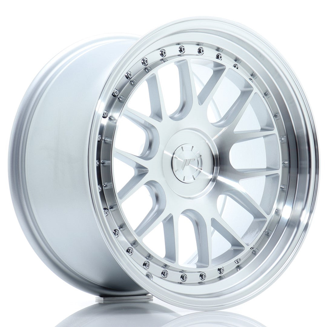 Japan Racing JR-40 18x9.5" (5 trous - sur mesure) ET15-35, Gris Argenté