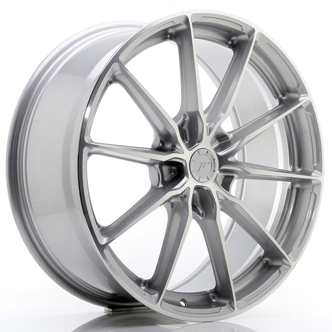 Japan Racing JR-37 20x8.5" (5 trous - sur mesure) ET20-45, Gris Argenté