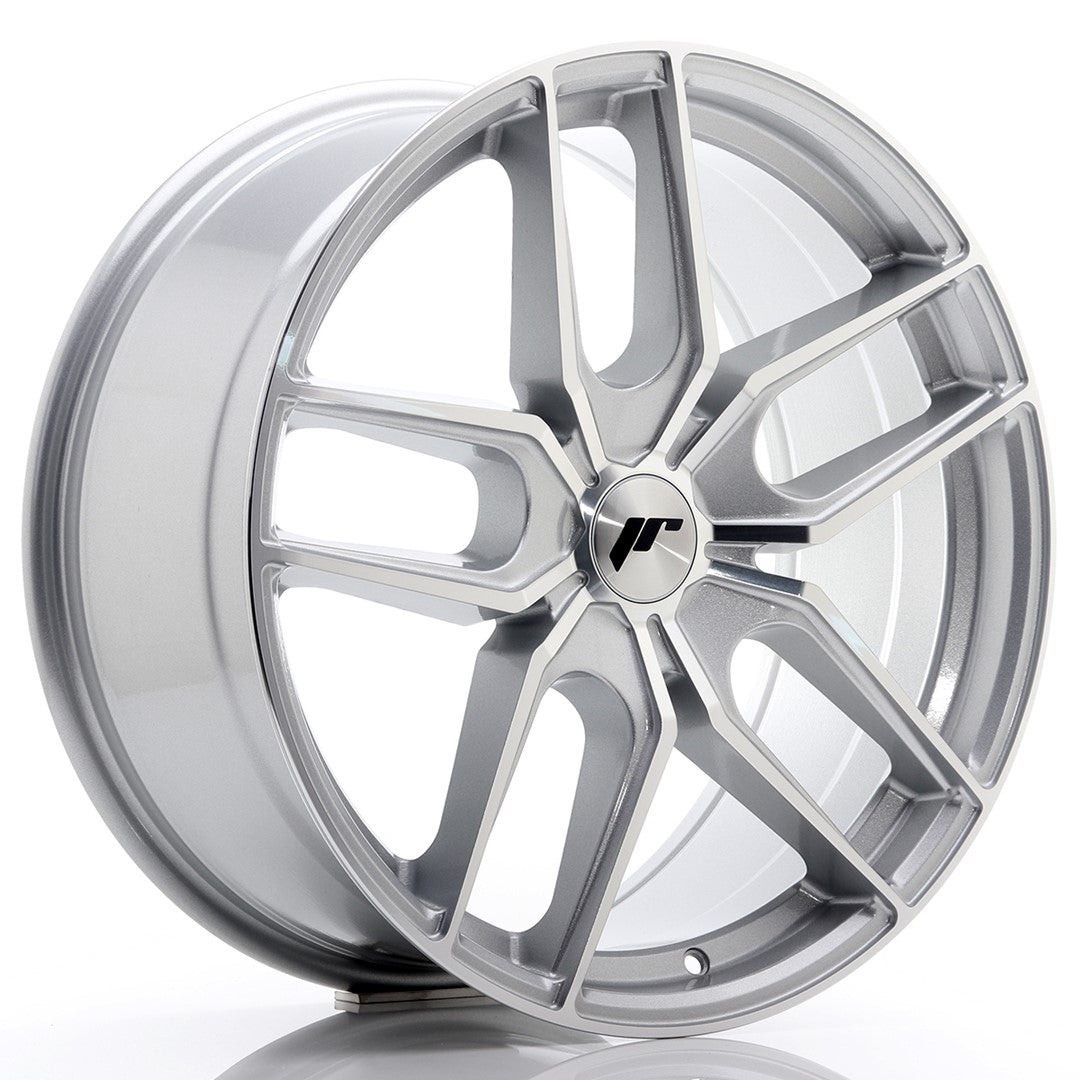 Japan Racing JR-25 19x8.5" (5 trous - sur mesure) ET20-40, Gris Argenté / Poli