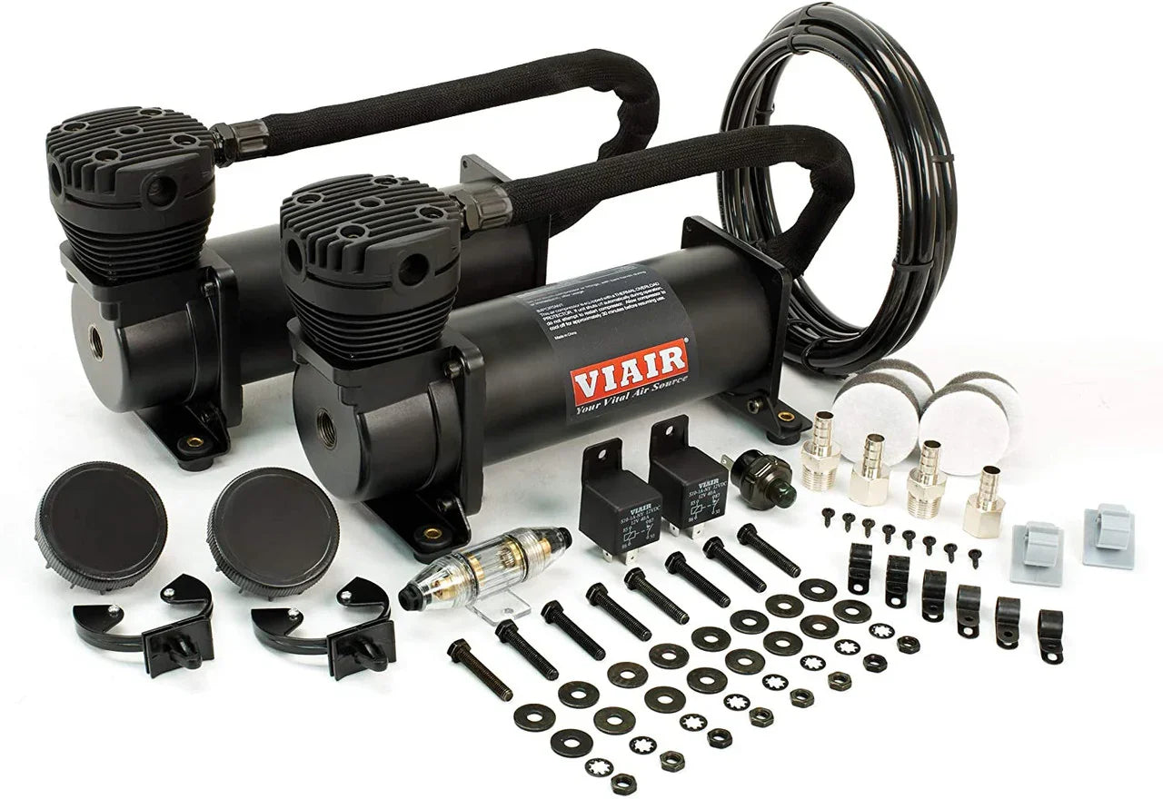 Pack Duo Compresseur Air Ride VIAIR 480C Stealth Black – 3,72 CFM · 200 PSI · Raccord 3/8"