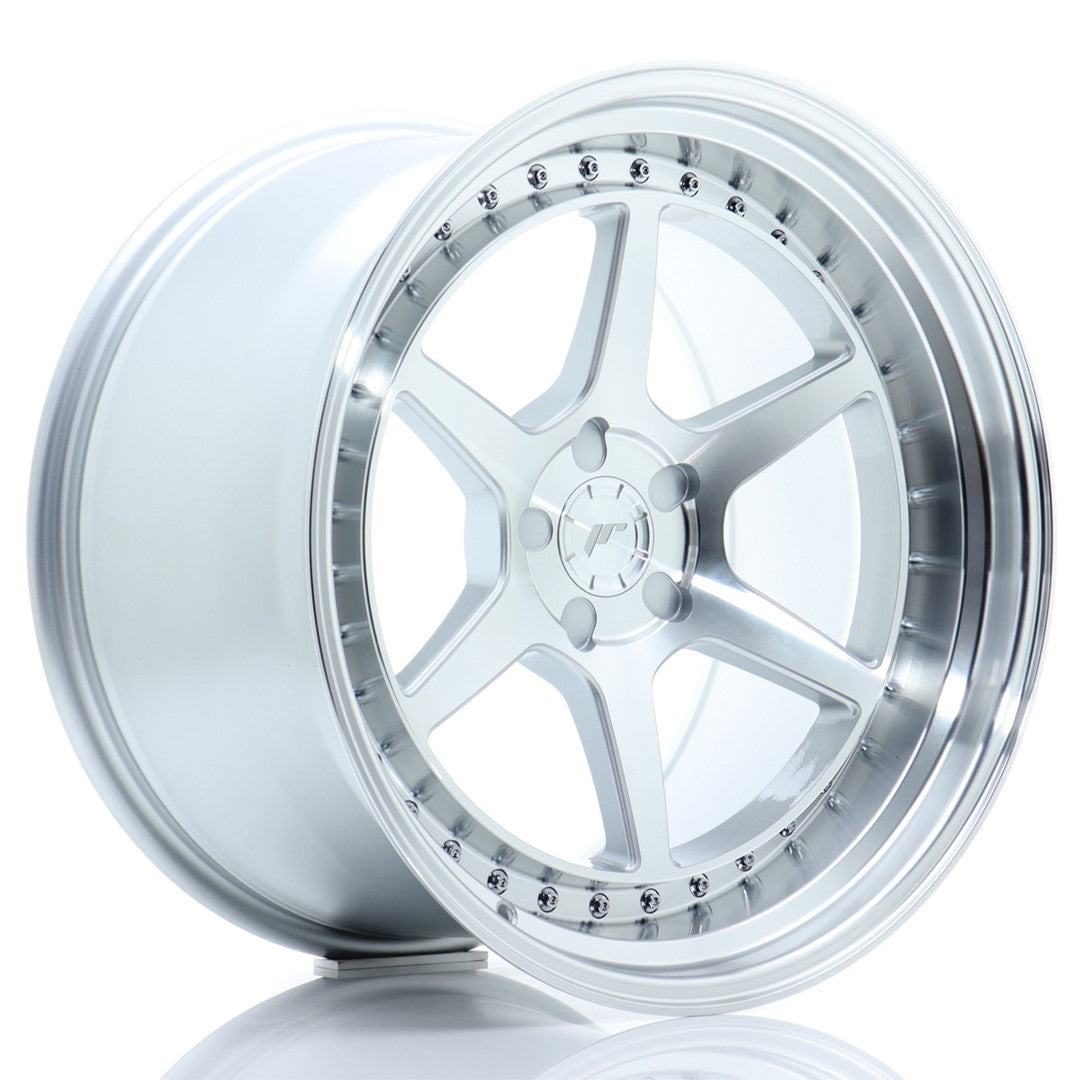 Japan Racing JR-43 19x11" (5 trous - sur mesure) ET0-25, Gris Argenté / Poli
