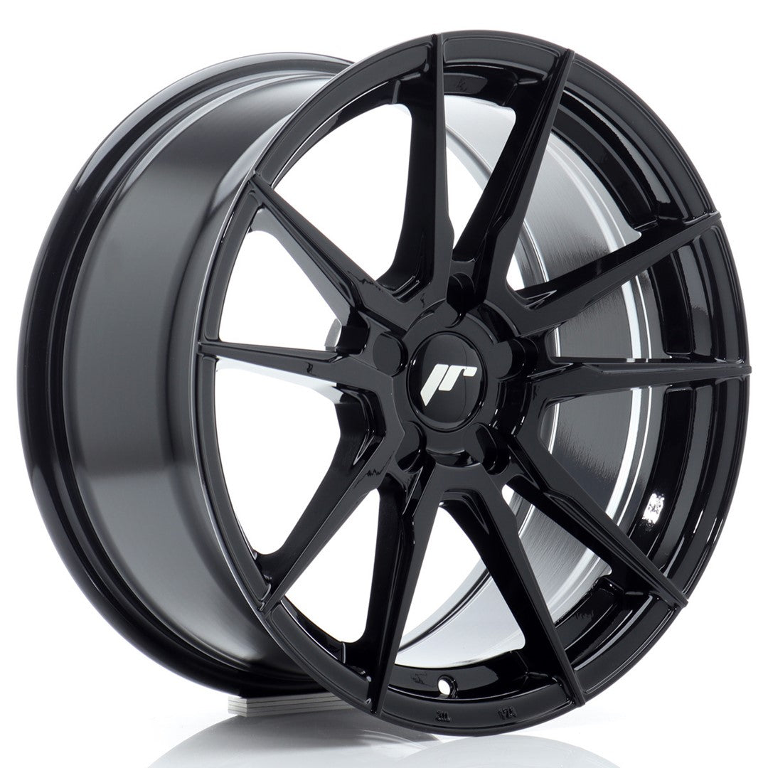 Japan Racing JR-21 17x8" (5 trous - sur mesure) ET20-35, Noir Brillant