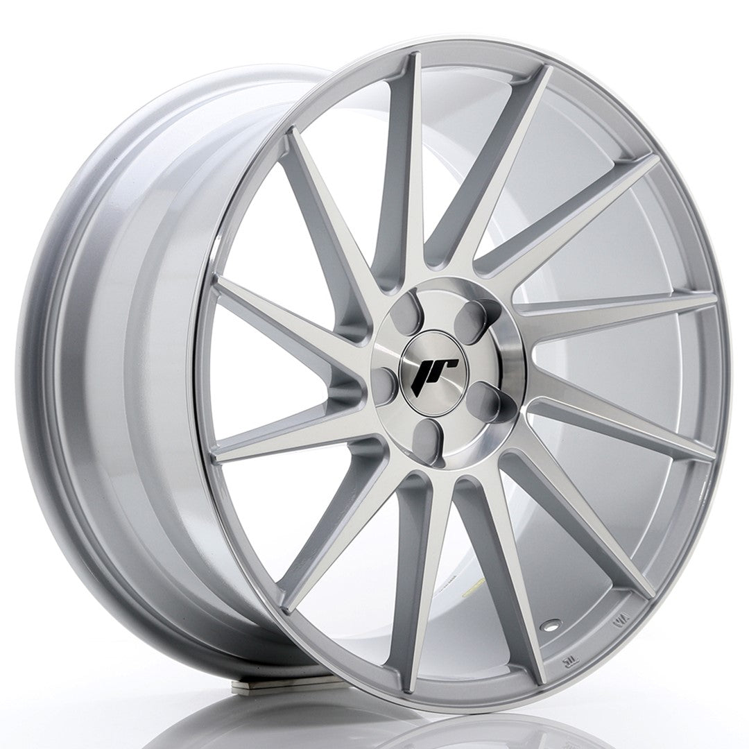 Japan Racing JR-22 Extreme Concave 19x9.5" (5 trous - sur mesure) ET20-40, Gris Argenté, Face Polie