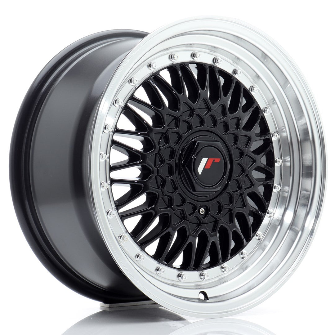 Japan Racing JR-9 16x8" (4 & 5 trous - sur mesure) ET25, Noir Brillant