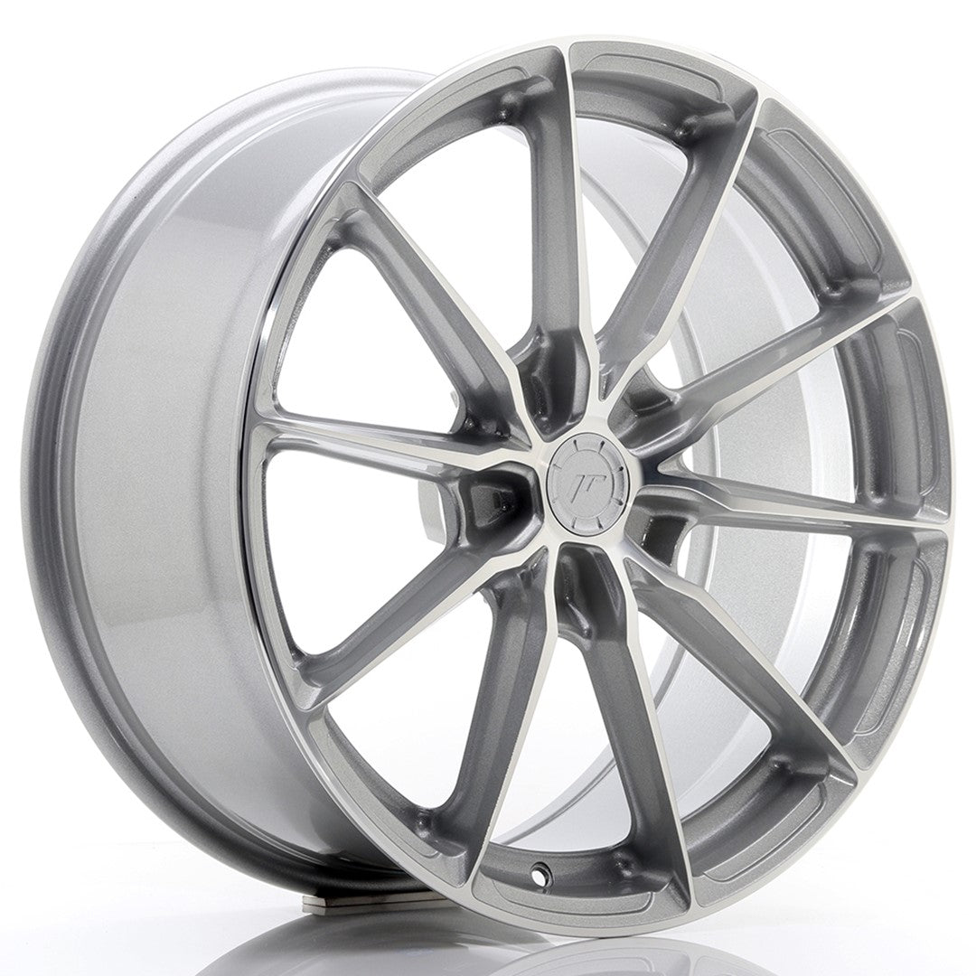 Japan Racing JR-37 19x8.5" (5 trous - sur mesure) ET20-45, Gris Argenté