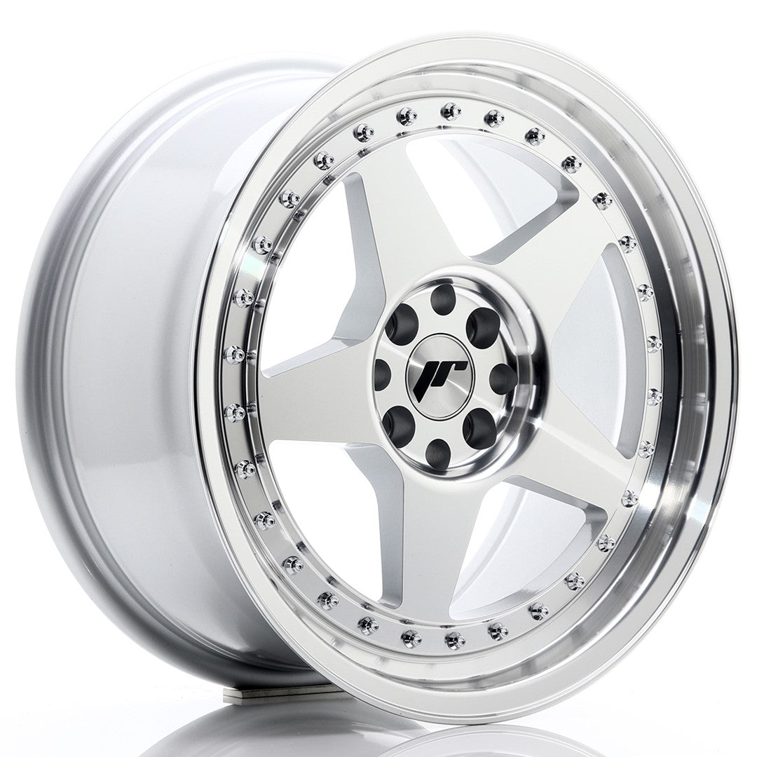 Japan Racing JR-6 17x8" 4x100/114.3 ET35, Gris Argenté / Poli