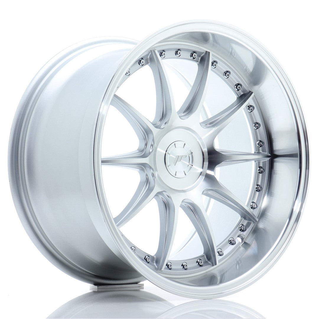 Japan Racing JR-41 18x10.5" (5 trous - sur mesure) ET15-25, Gris Argenté