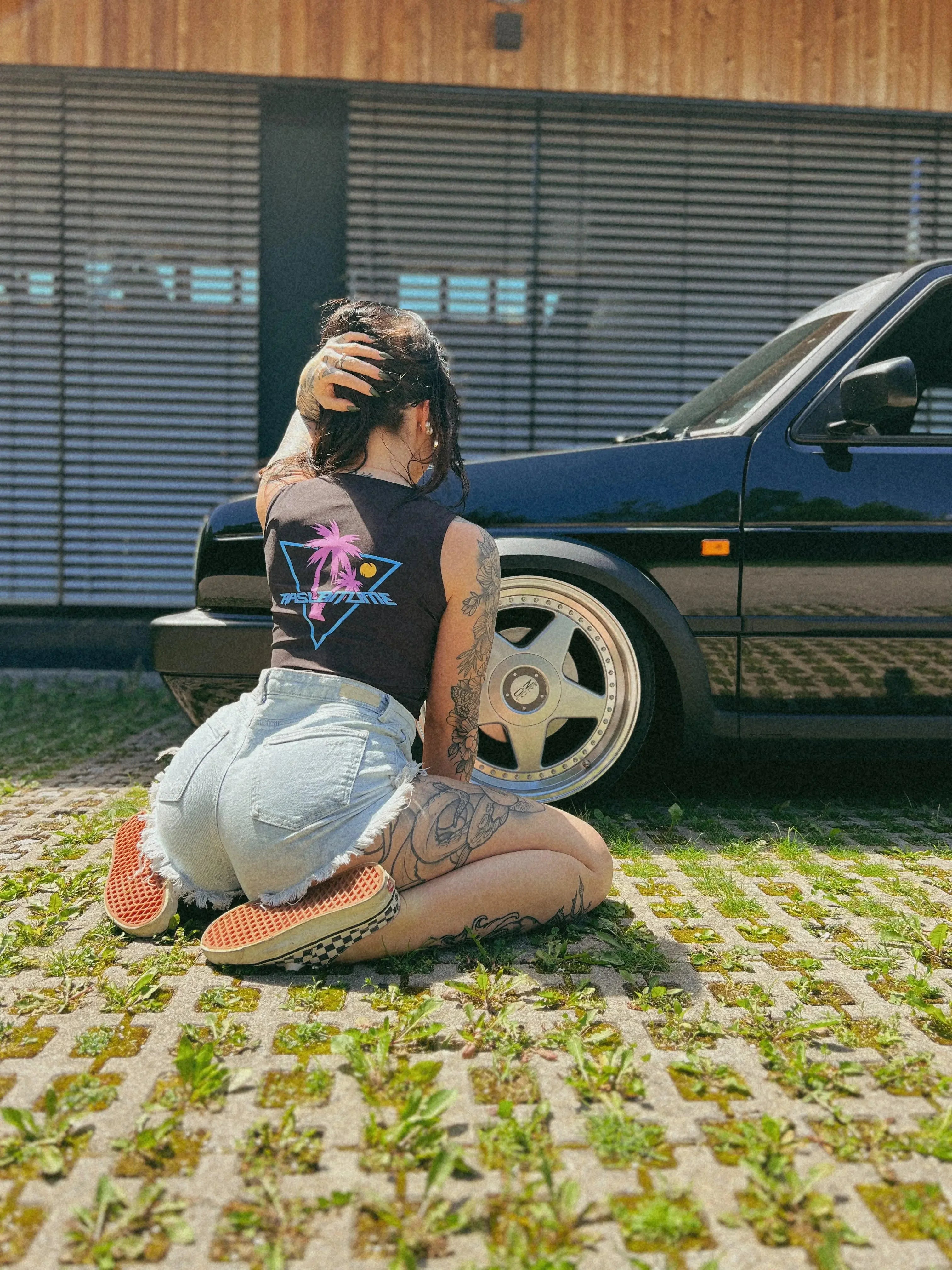 Crop-top Palm Beach Rasl'Bitume